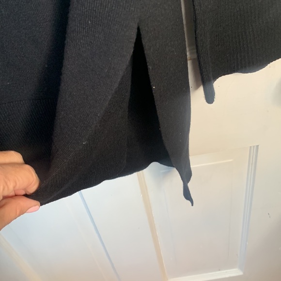 Anthropologie Black Elise Ribbed Sweater Cardigan Top W-148 Size Small - Picture 8 of 13